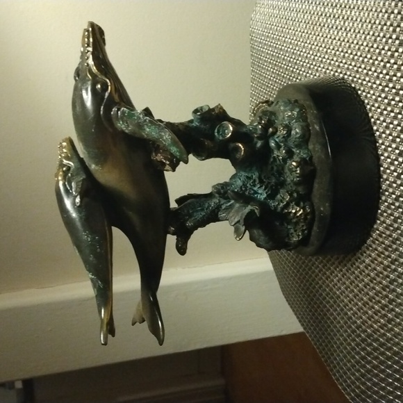 Mother Whale and Baby Sculpture, Statue 7In. Tall - Picture 3 of 4